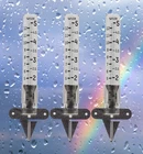 3pk TAYLOR ClearVu 2710N Easy To Read GLASS 5" Rain Gauge w/Ground Spike 13z