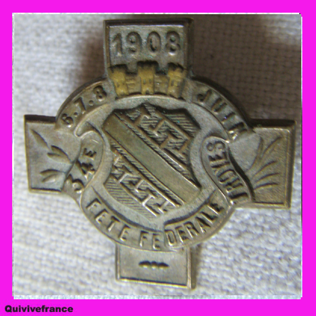 Insigne Sportif Ancien Gymnastique Troyes 1912, Badge France