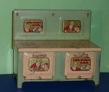 Antique Collector Little Orphan Annie Painted Metal Stove Child's Play Toy