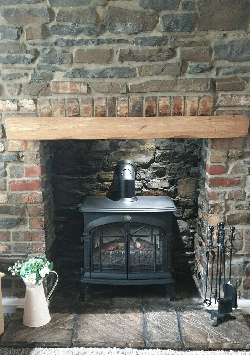 FIREPLACE SOLID OAK MANTLE BEAM FLOATING SHELF WOODEN LINTEL MANTELPIECE  MANTEL | eBay