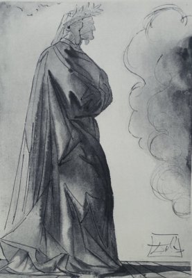 Salvador DALI: Paradies 1, Dante, Originale Signierte GRAVUR, Göttliche Komödie