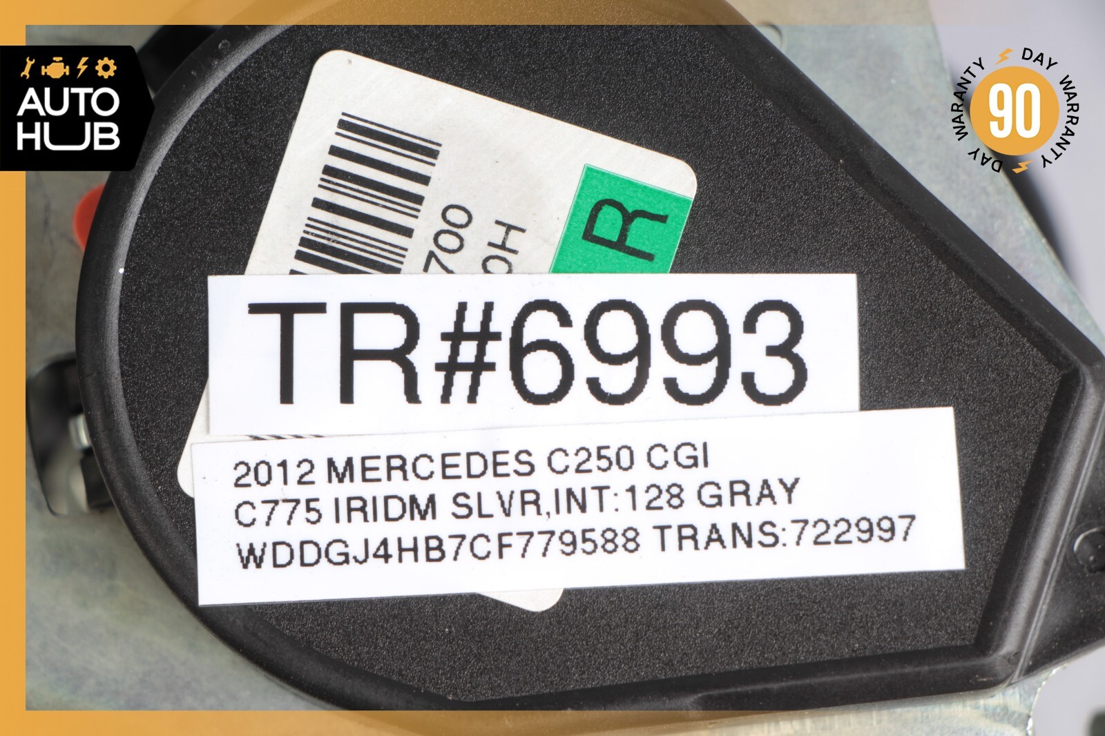 1013 Mercedes W204 C250 E350 Coupe Rear Left or Right Side Seat Belt Black OEM eBay
