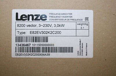 E82EV302K2C200 NEW LENZE 	 E82EV302_2C200 Frequency Inverter E82EV302-2C200