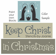 Stencil Keep Christ Christmas Mary Joseph Nativity Bethlehem Star DIY Craft Sign