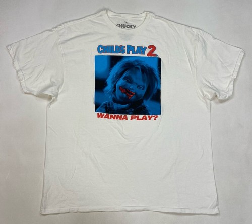 Chucky Play 2 Wanna Play Movie Grafik T-Shirt Herren XXL Weiß Kurzarm - Bild 1 von 7