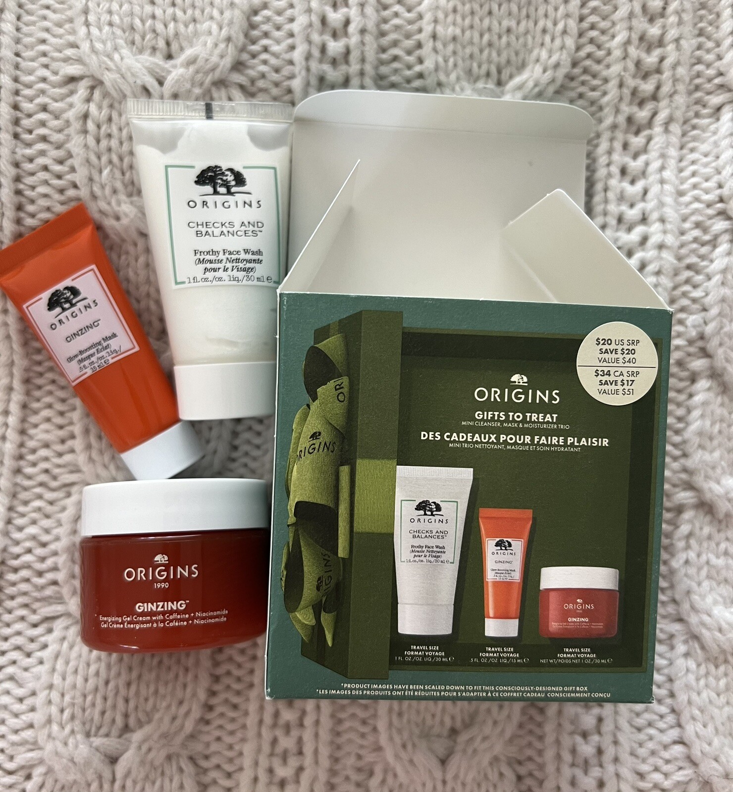 Gifts To Treat Mini Trio Cleanser, Mask And Moisturizer New