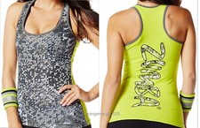 Canotta ZUMBA FITNESS Tri-Me Racerback super rara! -Dalla Convenzione del Regno Unito - S M