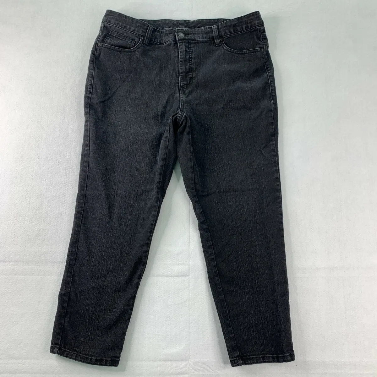 Skinny Ankle Jeans Women&#039;s 14 Black Cotton High Rise | eBay