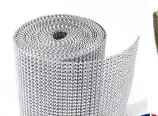 Silver 1M,100cm, Diamante Effect Ribbon Cake Trim Sewing Bridal Clothing