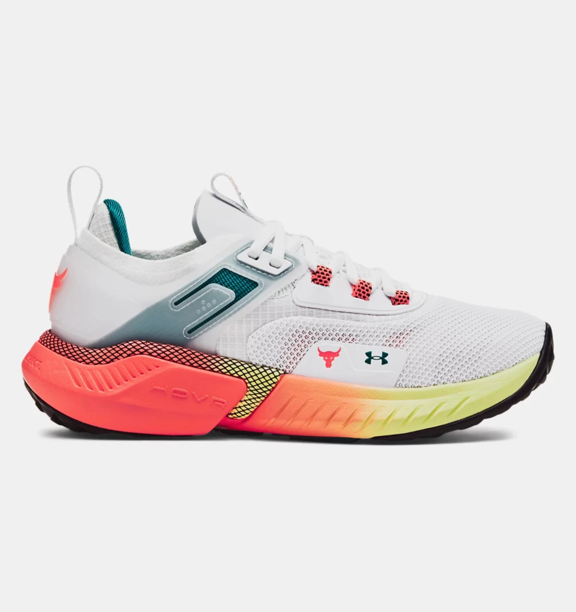 Women Under Armour Project Rock 5 Rock Training Shoes White Orange