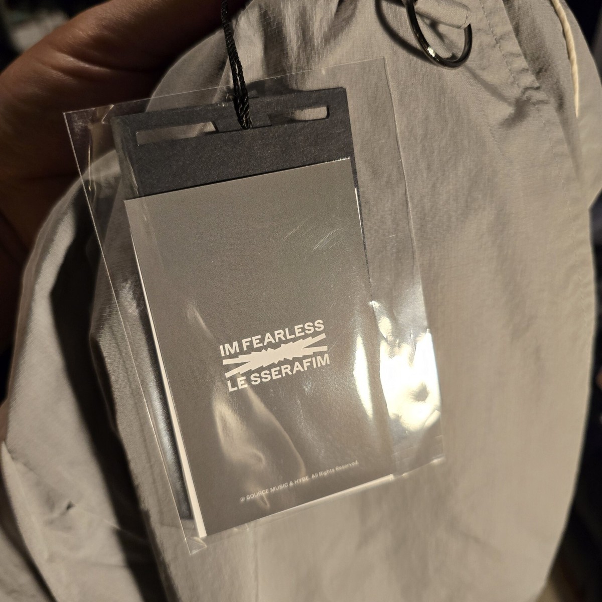 TRACK PANTS GREY (SIZE L) LE SSERAFIM EASY POPUP 2024 WITH