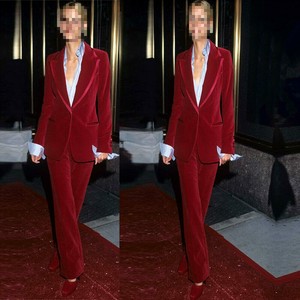 red velvet suit ladies