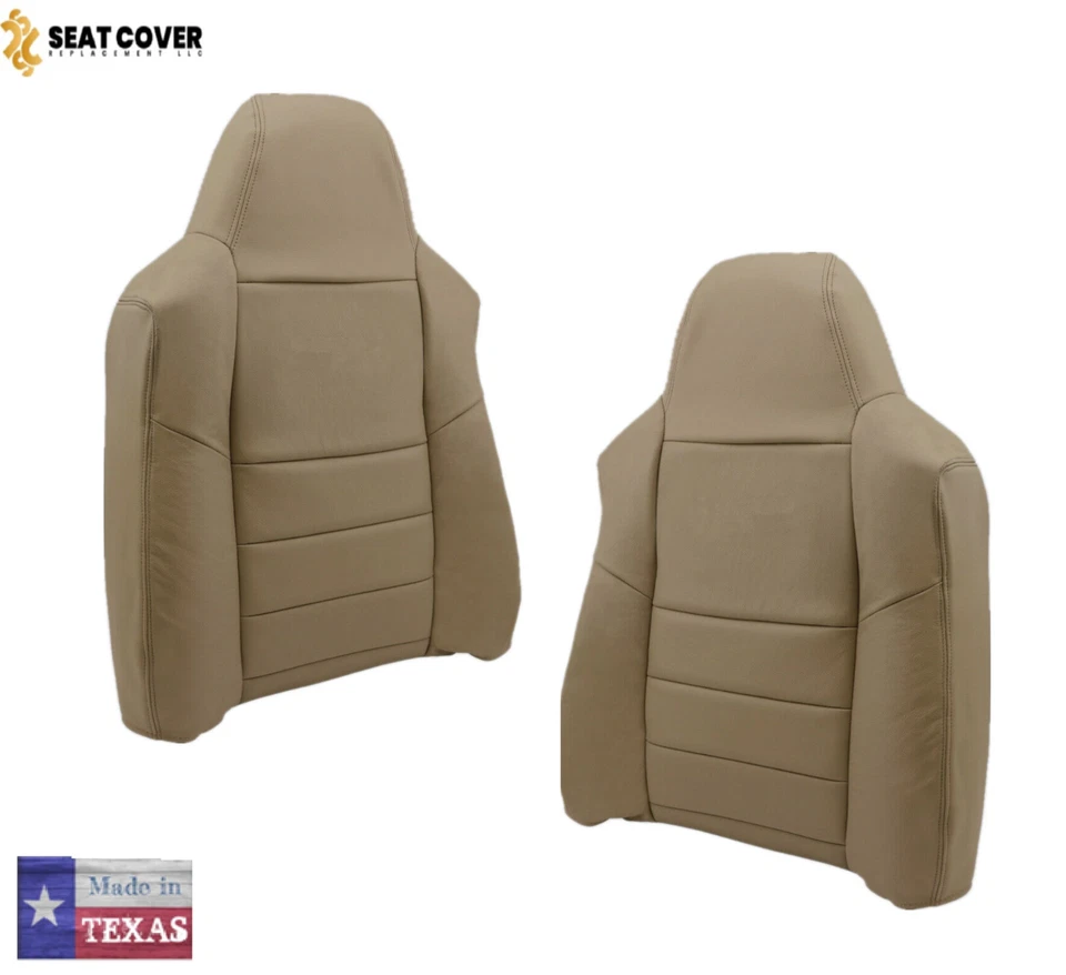 For 2003 2004 2005 2006 Ford F250 F350 Super Duty Lariat Leather Seat Cover TAN - Image 3 of 4