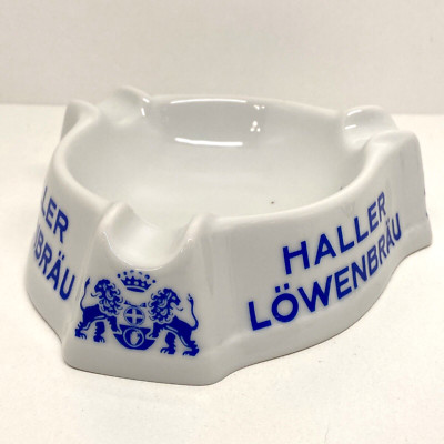 Vintage Lowenbrau Ashtray Maker Mark Thomas Rosenthal Porcelain
