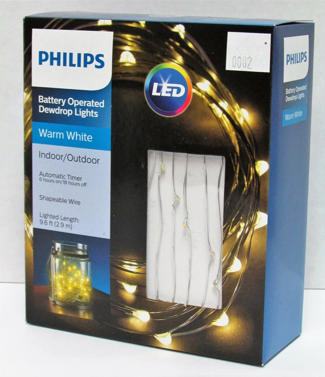 Philips battery operated dewdrop lights deals