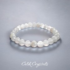 White Quartz Bracelet Natural Stones 8mm Unisex