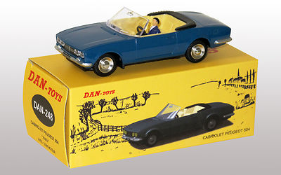 DAN TOYS Peugeot 504 Cabriolet Bleu Con Conducente - Modellino 1/43 In Edizione Limitata - Foto 4