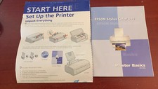  271 Epson Stylus Color 980 Printer Basics Booklet  Set Up Sheet