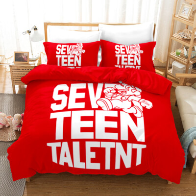 3D Super Mario Cartoon Muster Rot Quilt Cover Set Bettwäsche Sets Kissenbezüg...