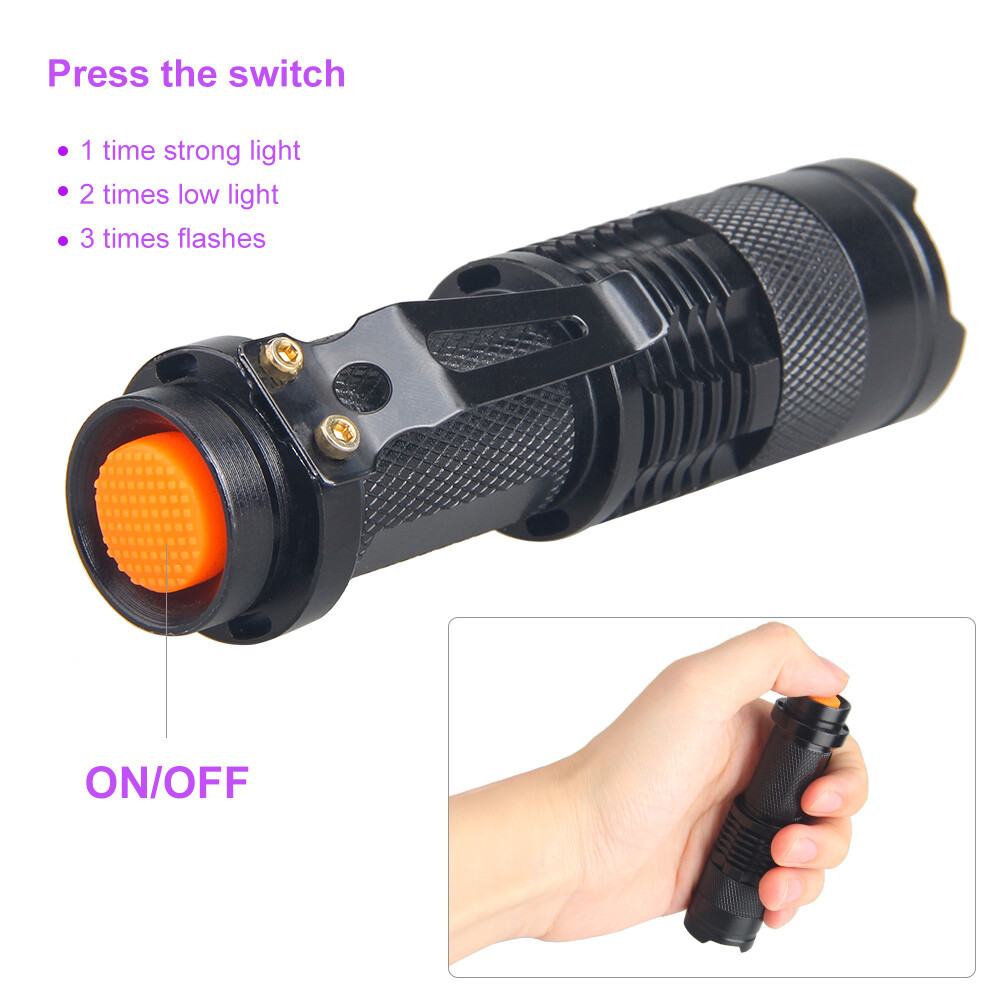Police 90000Lm Mini LED Super Bright Zoom Flashlight Powerful Camping Lamp Torch - Picture 7 of 10