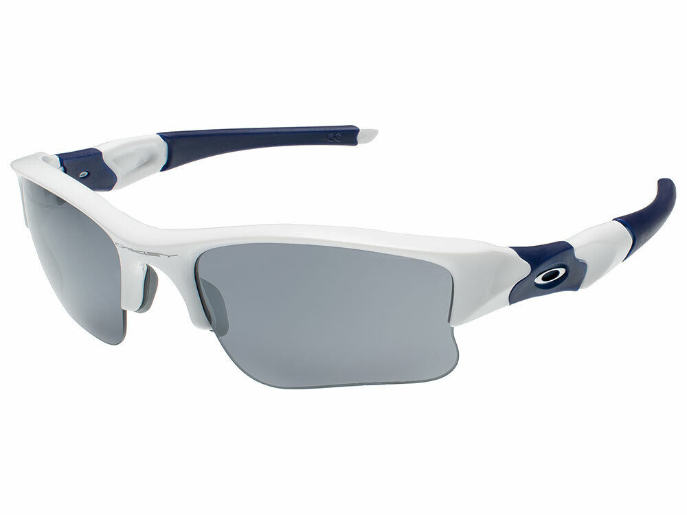 Oakley Flak Jacket XLJ Sunglasses 03-943 Polished White/Blue Oakley Flak Jacket XLJ Sunglasses 03-943 Polished White/Blue