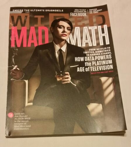 ALISON BRIE OF TELEVISION'S "MAD MEN" ON WIRED MAGAZINE COVER - APRIL 2013 - Afbeelding 1 van 1