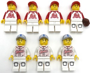 lego baseball minifigures