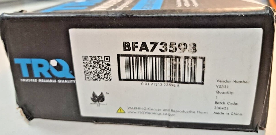TRQ BFA73598 半金属碟刹垫适用于丰田 T100 4Runner — 第 2/2 张图片