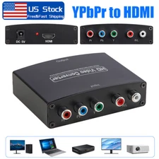 YPbPr Component to HDMI Audio Video Converter Stereo L/R 5RCA RGB Adapter 1080P