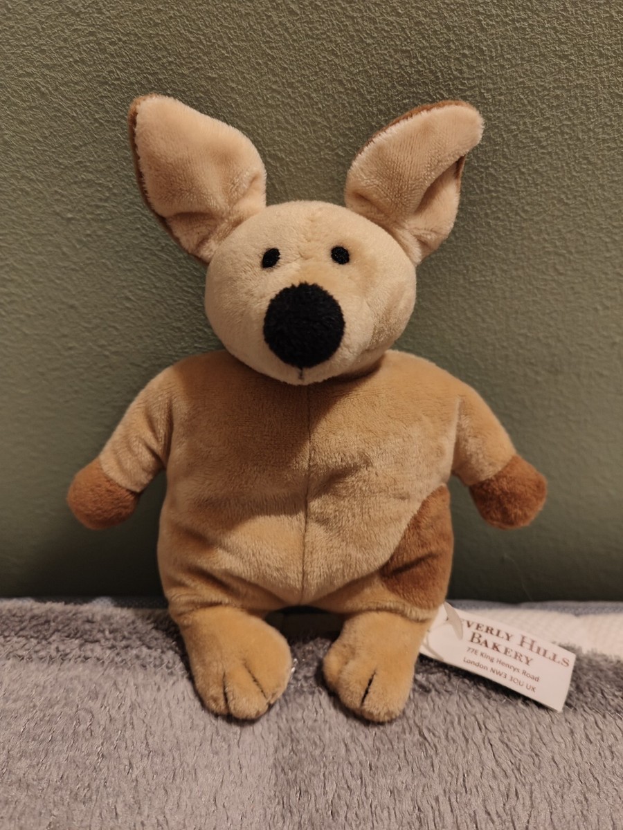 Rare Beverly Hills Bakery London Brown “Cuddly Dog” Soft Plush Toy