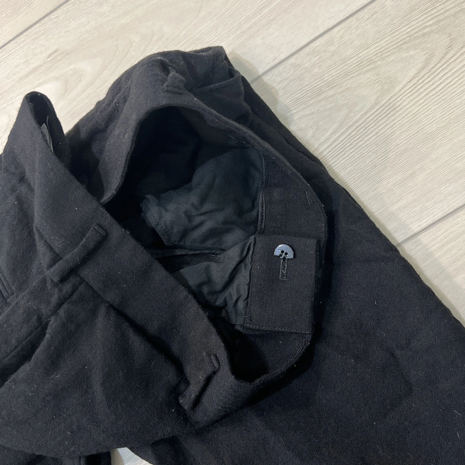 SAINT LAURENT (YSL) Pantalone chino Saint Laurent Paris nero lana vita media gamba slim tasche misura 28”x27