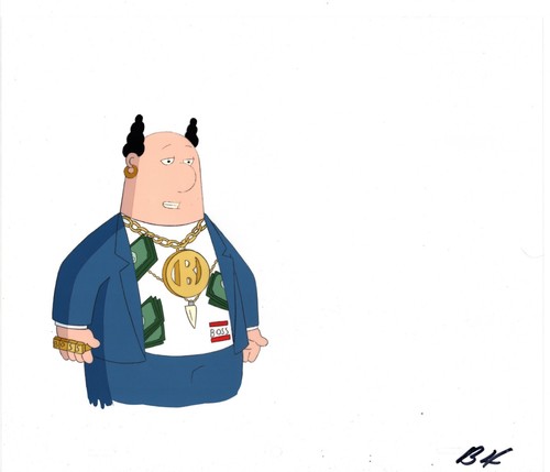 DILBERT Animation Cel: The Boss - Mantel gefüllt mit "Bargeld" trägt viel "BLING" - Bild 2 von 2
