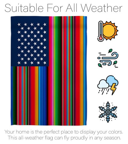 Mexican Serape Blanket House Flag - Regional US Friendship USA American Allia... - Picture 6 of 9