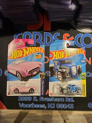 Hot Wheels 1956 Corvette Barbie/Gotta Go Treasure Hunt. Lot Of 2