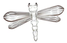 SHANNON Crystal By GODINGER Summer Dragonfly Figurine 9" Ireland Vintage 1980's