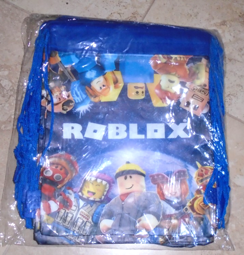 New 12 pack of ROBLOX Drawstring Party Favor Bags 11 x 14 inches (Dozen)