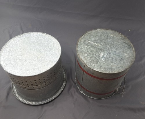 VINTAGE FALLS CITY NO. 710 DYLITE FLOAT galvanized metal MINNOW BUCKET - Afbeelding 6 van 8