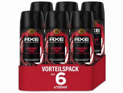 Axe Premium Deodorant Bodyspray Cherry Fizz 6er Pack, 6x150ml, OvP Neu