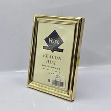 Fetco International Beacon Hill Solid Brass 3.5 x 5 Picture Frame Lacquer Coated