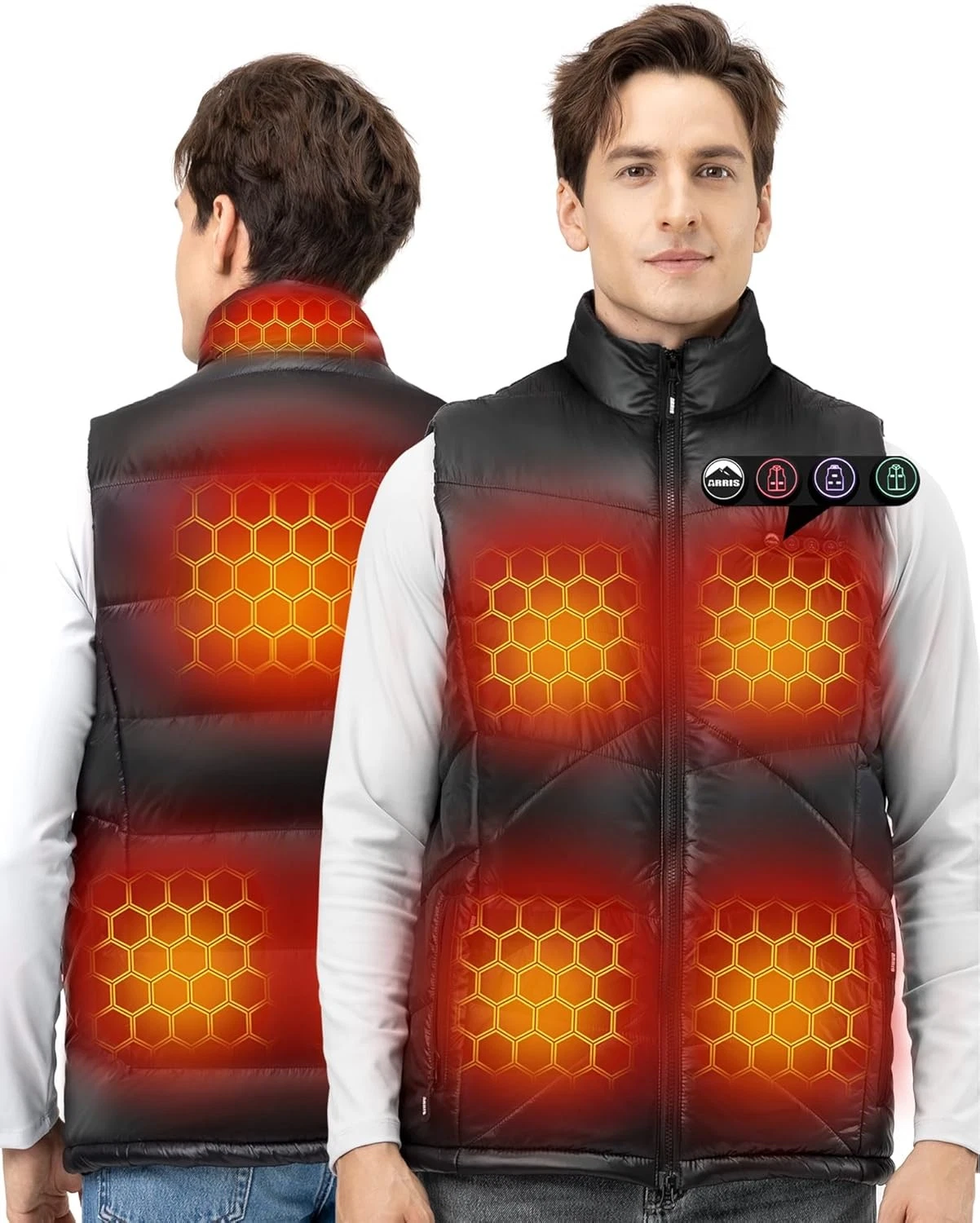 ARRIS Men’s 12V Graphene Heated Vest Electric 8-Zone Warm Puffer forCold Weather
Opens in a new wind