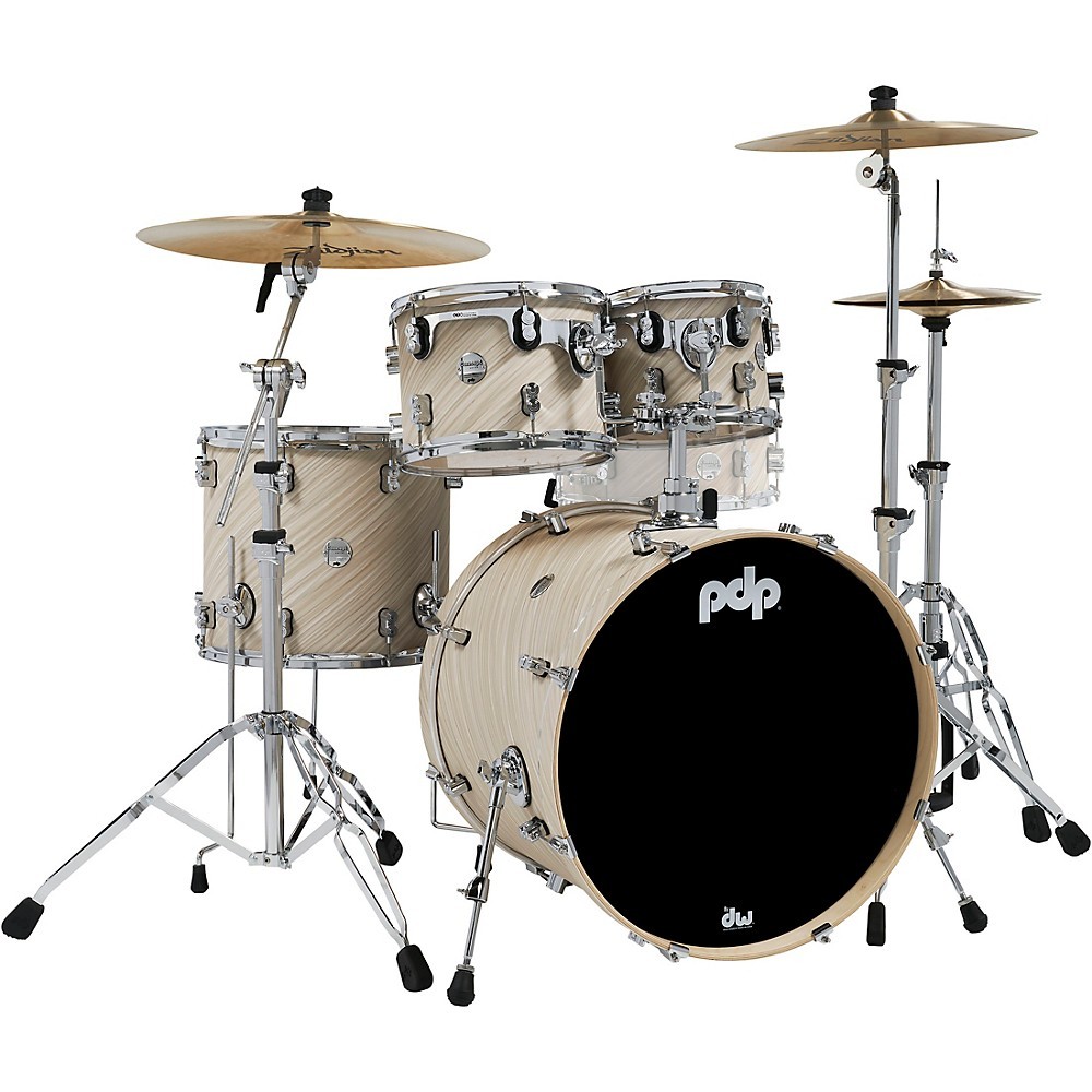 PDP by DW Concept Maple Shell Pack из 4 частей с хромированной фурнитурой Twisted Ivory