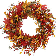 Fall Wreath 20 In Grapevine Harvest Front Door Decor Handcrafted With A Natural