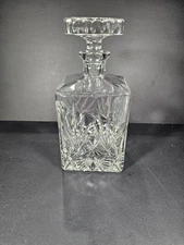 Toscany Augusta Square Decanter W/ Stopper Made In Yugoslovia