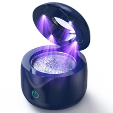 Ultrasonic Retainer Cleaner - UV Dental Cleaning Pod Night Guard Cleaner for Den