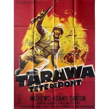 TARAWA BEACHHEAD French Movie Poster  - 47x63 in. - 1958 - Paul Wendkos, Kerwin