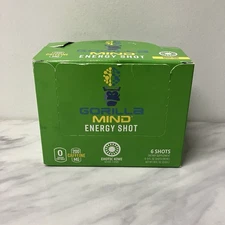 Gorilla Mind Caffeine Energy Shot - Exotic Kiwi- 6 Drinks, 3 Fl Oz Each