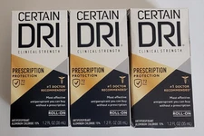 3 - Certain Dri Prescription Protection Roll-On Antiperspirant Deodorant 1.2 oz