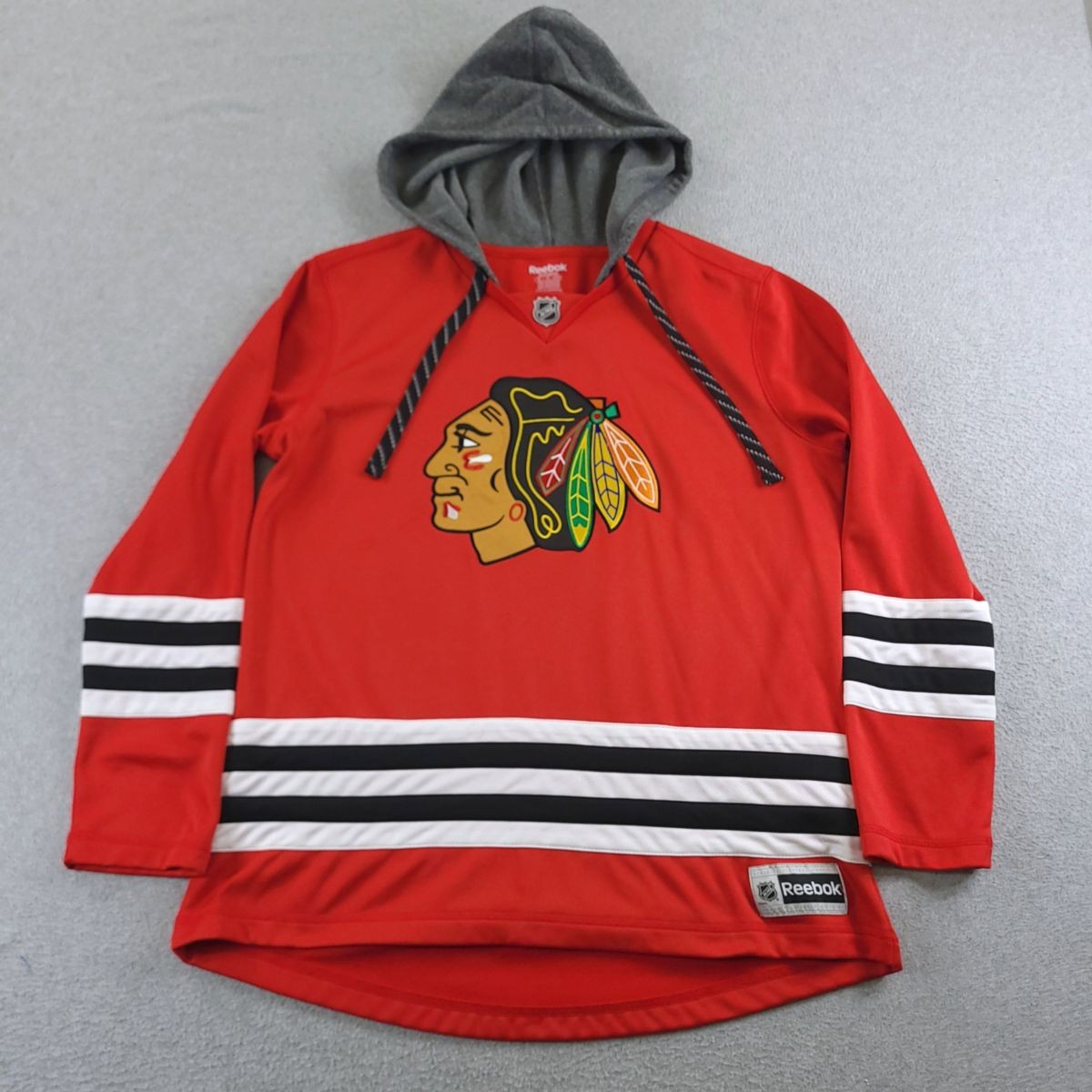 Chicago Blackhawks Hoodie Jersey Womens XL Red Reebok NHL Sweatshirt Pullover