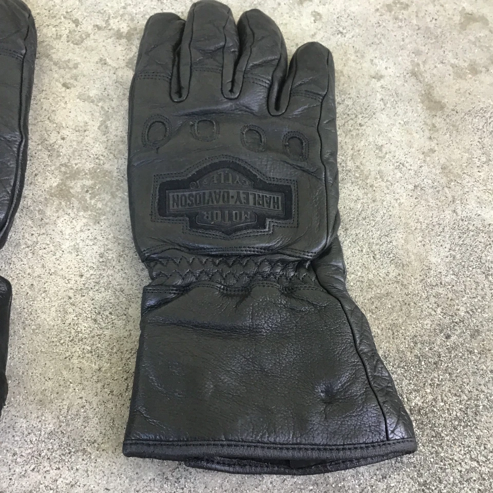 Harley Davidson Gloves Black Leather Women Size Small Motorcycle - Image 3 of 4