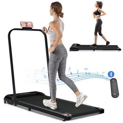 2 in 1 Laufband Walking Pad elektrisch klappbar Heimtrainer Bluetooth Büro